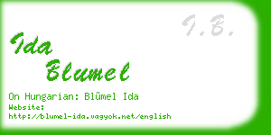 ida blumel business card
