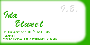 ida blumel business card